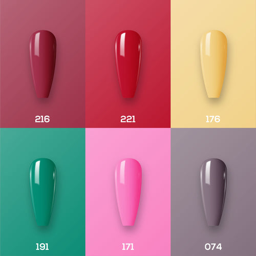 Lavis Gel Color Set 12 (6 colors) : 216; 221; 176; 191; 171; 074