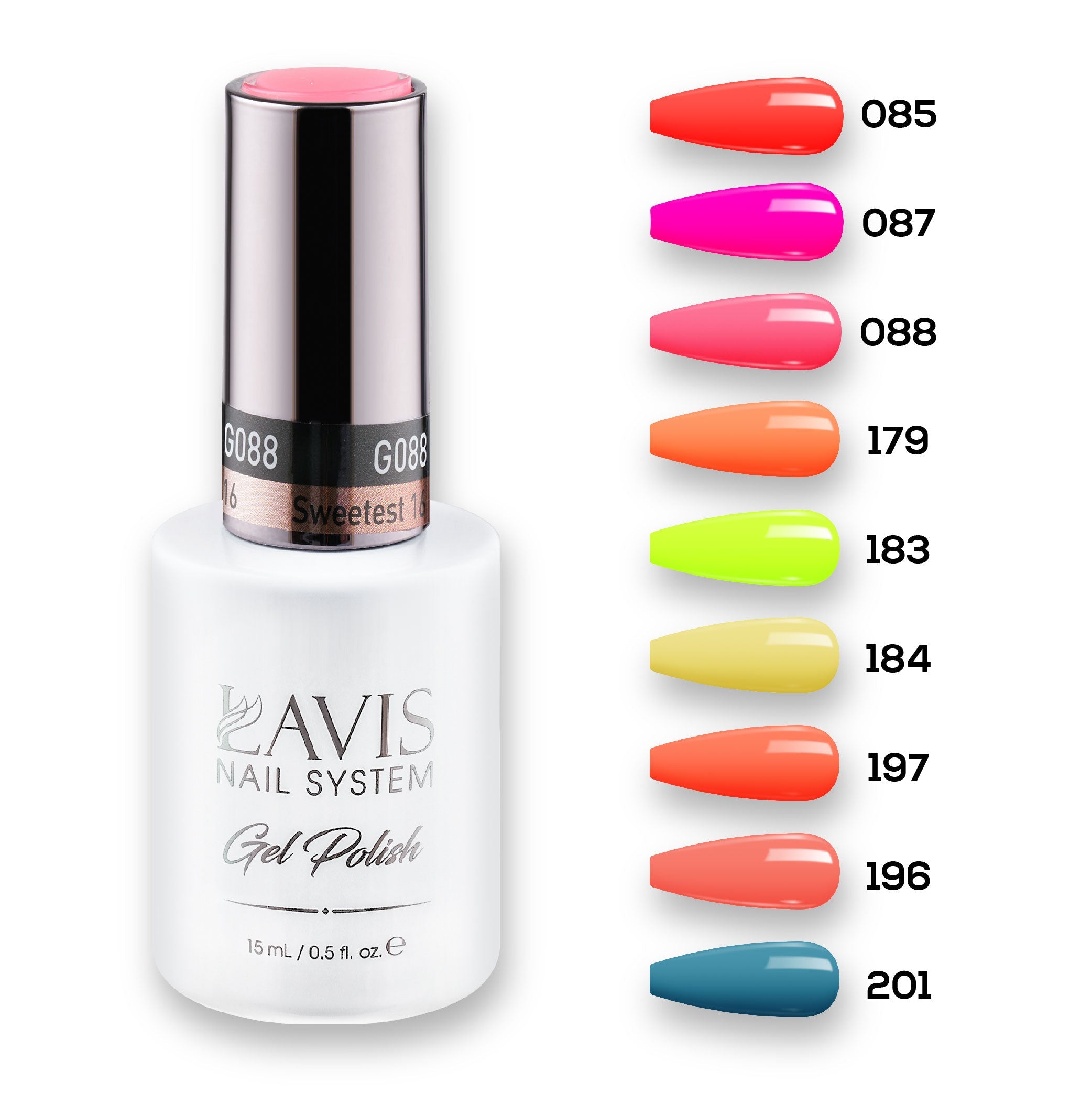 9 Lavis Holiday Gel Nail Polish Collection - SET 14 - 085; 087; 088; 179; 183; 184; 197; 196; 201