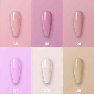 Lavis Nail Lacquer Set N2 (6 colors): 115, 116, 128, 137, 078, 129