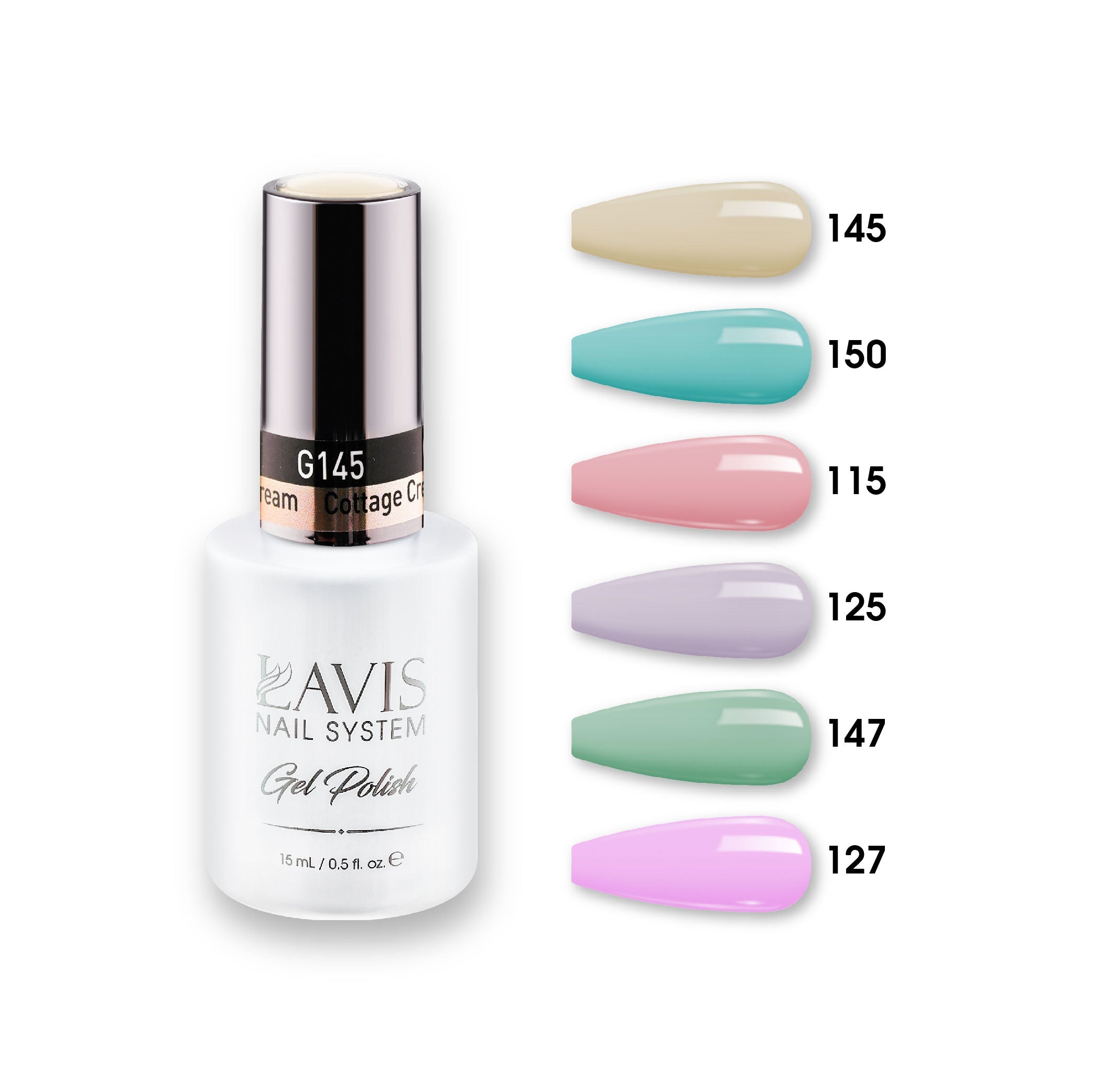 Lavis Gel Color Set 3 (6 colors) : 145; 150; 115; 125; 147; 127