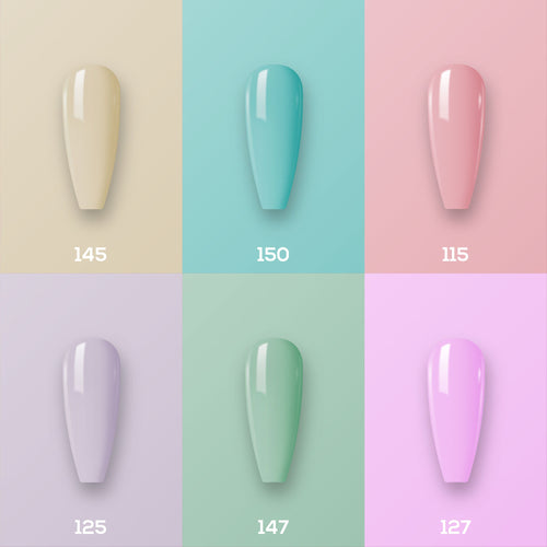 Lavis Gel Color Set 3 (6 colors) : 145; 150; 115; 125; 147; 127