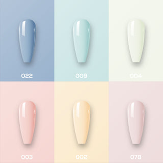 Lavis Gel Color Set 4 (6 colors) : 022; 009; 004; 003; 002; 078