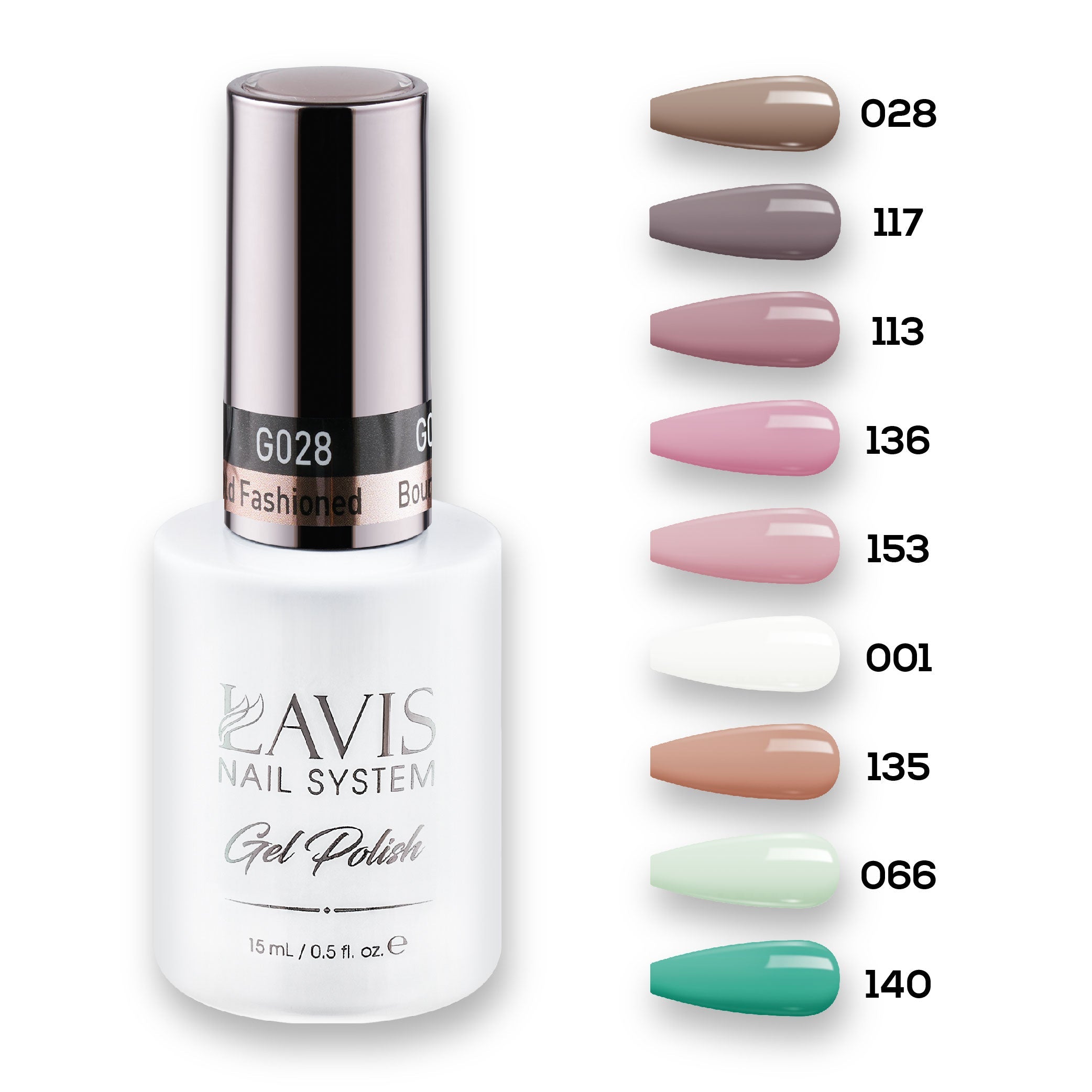 9 Lavis Holiday Gel Nail Polish Collection - SET 5 - 028; 117; 113; 136; 153; 001; 135; 066; 140