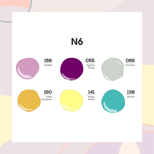 Lavis Healthy Nail Lacquer Summer Set N6 (6 colors) : 158, 055, 066, 160, 141, 138