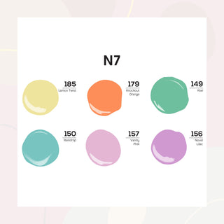 Lavis Healthy Nail Lacquer Summer Set N7 (6 colors) : 158, 055, 066, 160, 141, 138