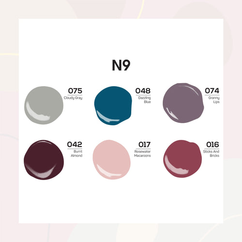 Lavis Healthy Nail Lacquer  Set N9 (6 colors) : 75, 48, 74, 42, 17, 16