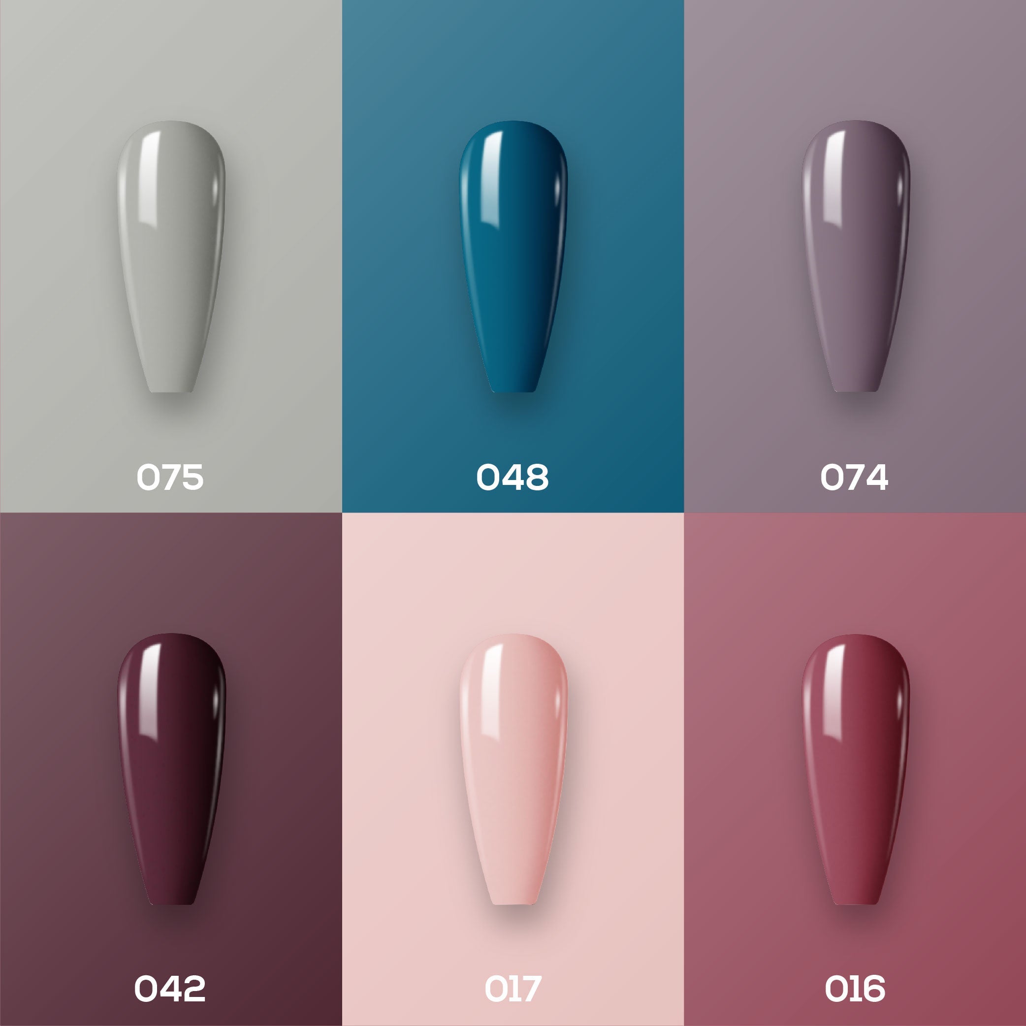 Lavis Gel Color Set G9 (6 colors) : 75, 48, 74, 42, 17, 16