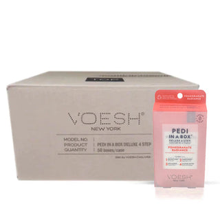 VOESH - CASE OF 50 Pedi a Box (4 Step) - POMEGRANATE RADIANCE
