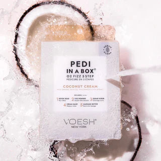 Voesh Pedi In a Box O2 Fizz 5 Step - Coconut  Cream (PCS)