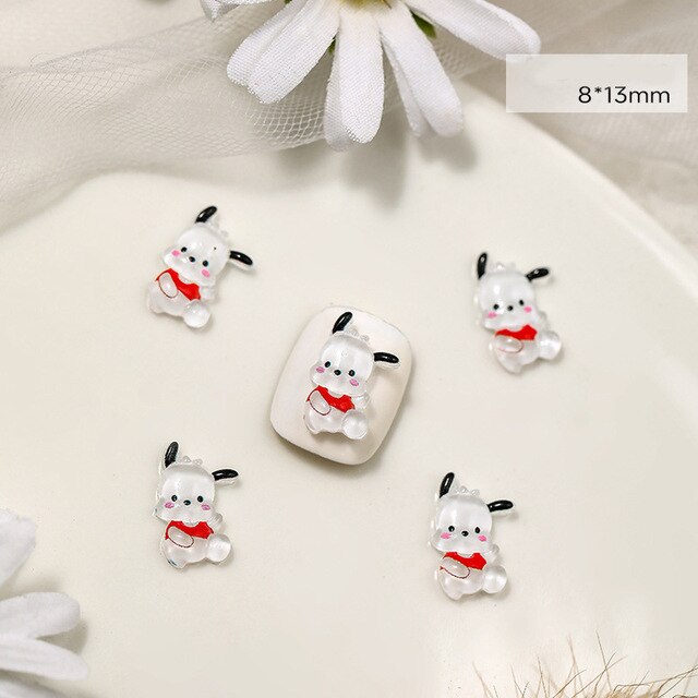 #166 2PCS Dancing Pochacco Nail Charm