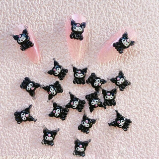 #146 2PCS Sitting Kuromi Nail Charm