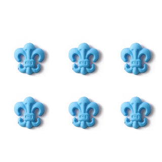 Blue Matte Nail Charm Snowflake