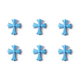 Blue Matte Nail Charm Snowflake