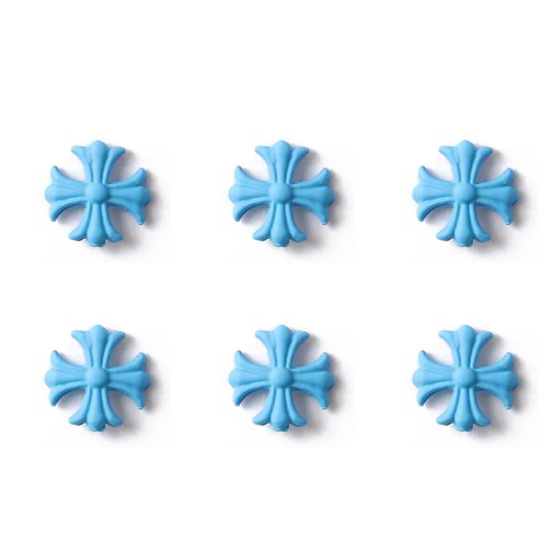 Blue Matte Nail Charm Snowflake