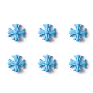 Blue Matte Nail Charm Snowflake