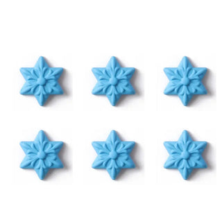 Blue Matte Nail Charm Snowflake