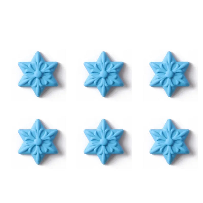 Blue Matte Nail Charm Snowflake