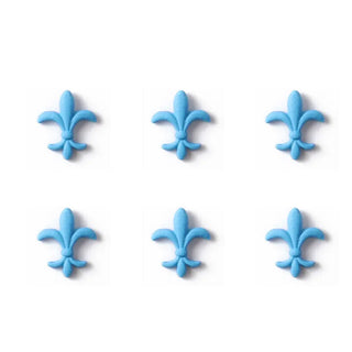 Blue Matte Nail Charm Snowflake