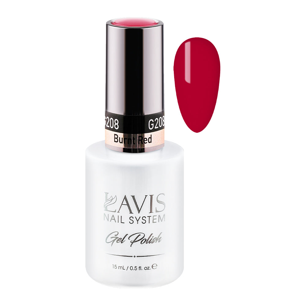 LAVIS 208 Burnt Red - Gel Polish 0.5oz