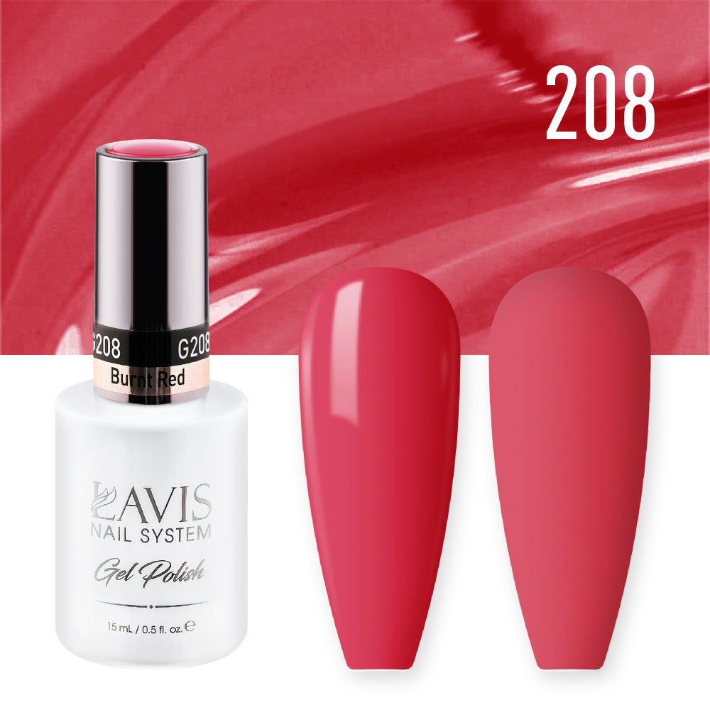 LAVIS 208 Burnt Red - Nail Lacquer 0.5 oz