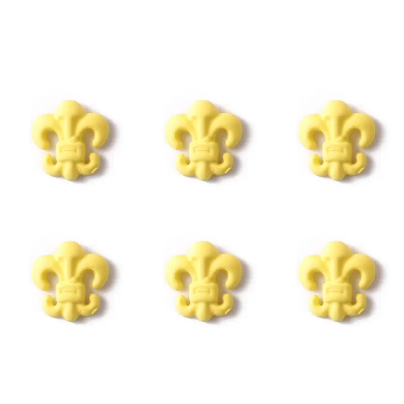 #209-214 2PCS Yellow Matte Nail Charm Medieval