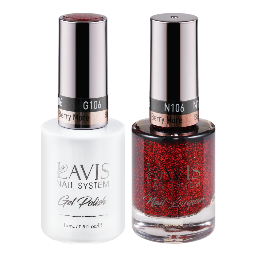 LAVIS Holiday Gift Bundle Set 21: 7 Gel & Lacquer, 1 Base Gel, 1 Top Gel - 097; 098; 099; 100; 102; 106; 107