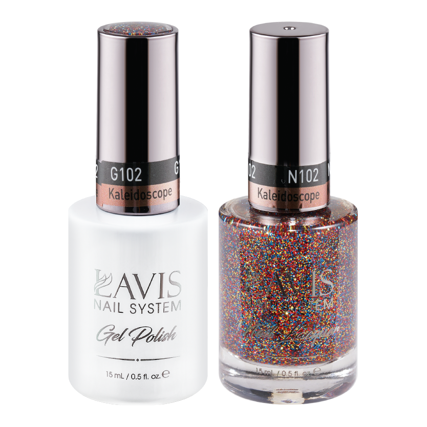 LAVIS Holiday Gift Bundle Set 21: 7 Gel & Lacquer, 1 Base Gel, 1 Top Gel - 097; 098; 099; 100; 102; 106; 107