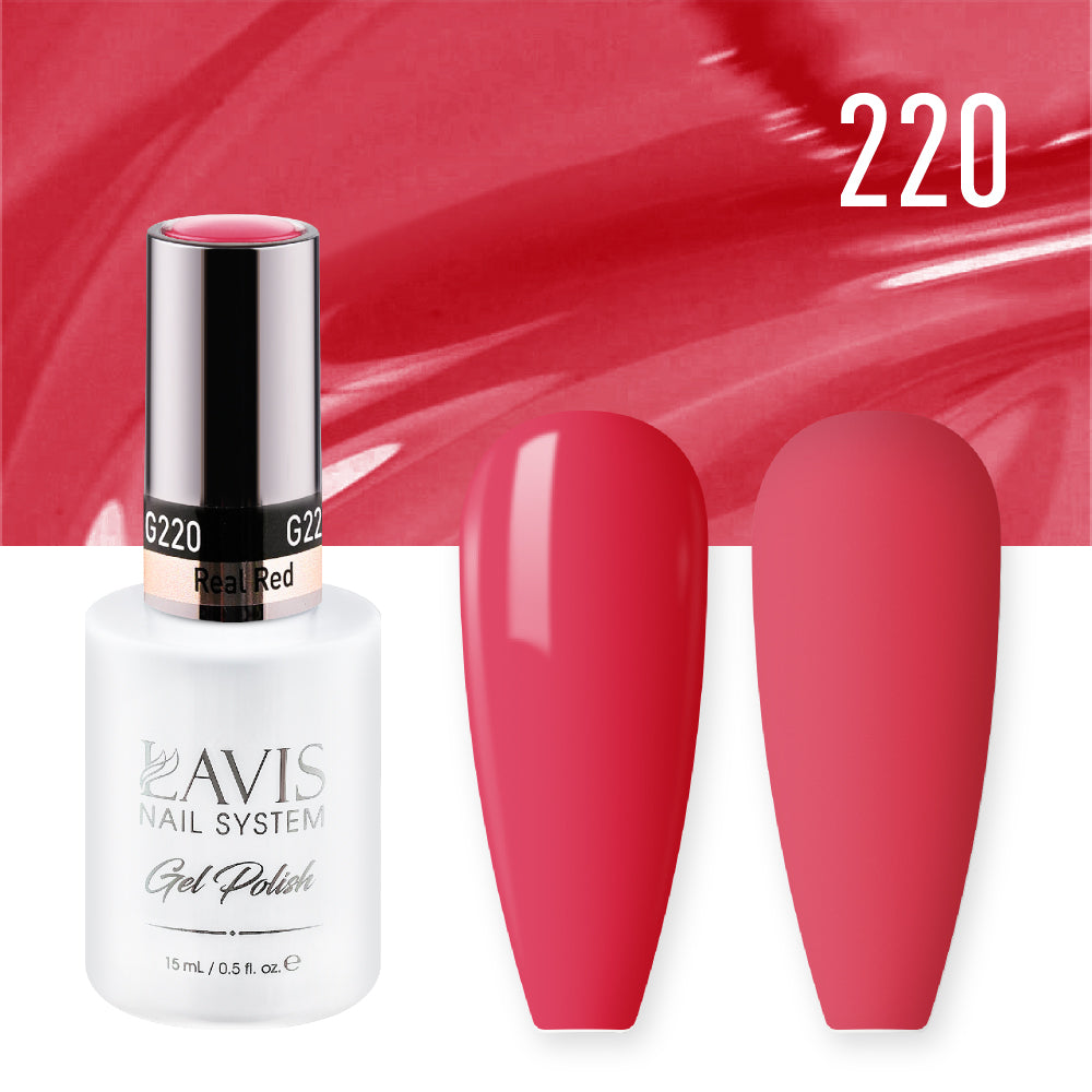 LAVIS 220 Real Red - Nail Lacquer 0.5 oz