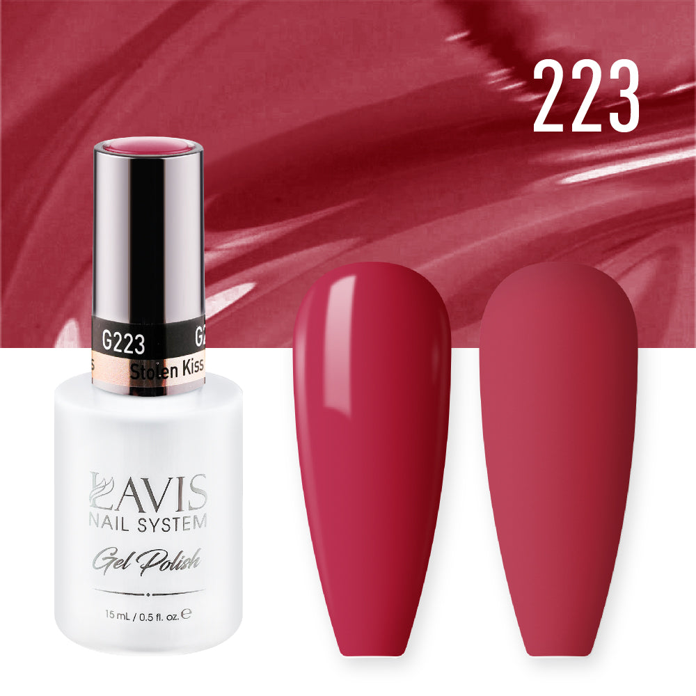 LAVIS 223 Stolen Kiss - Gel Polish & Matching Nail Lacquer Duo Set - 0.5oz