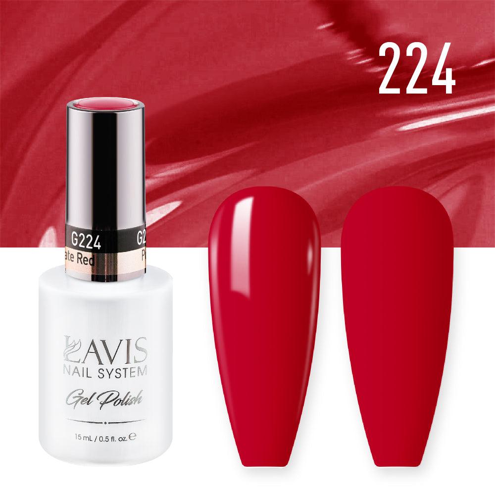 LAVIS 224 Pomegranate Red - Nail Lacquer 0.5 oz