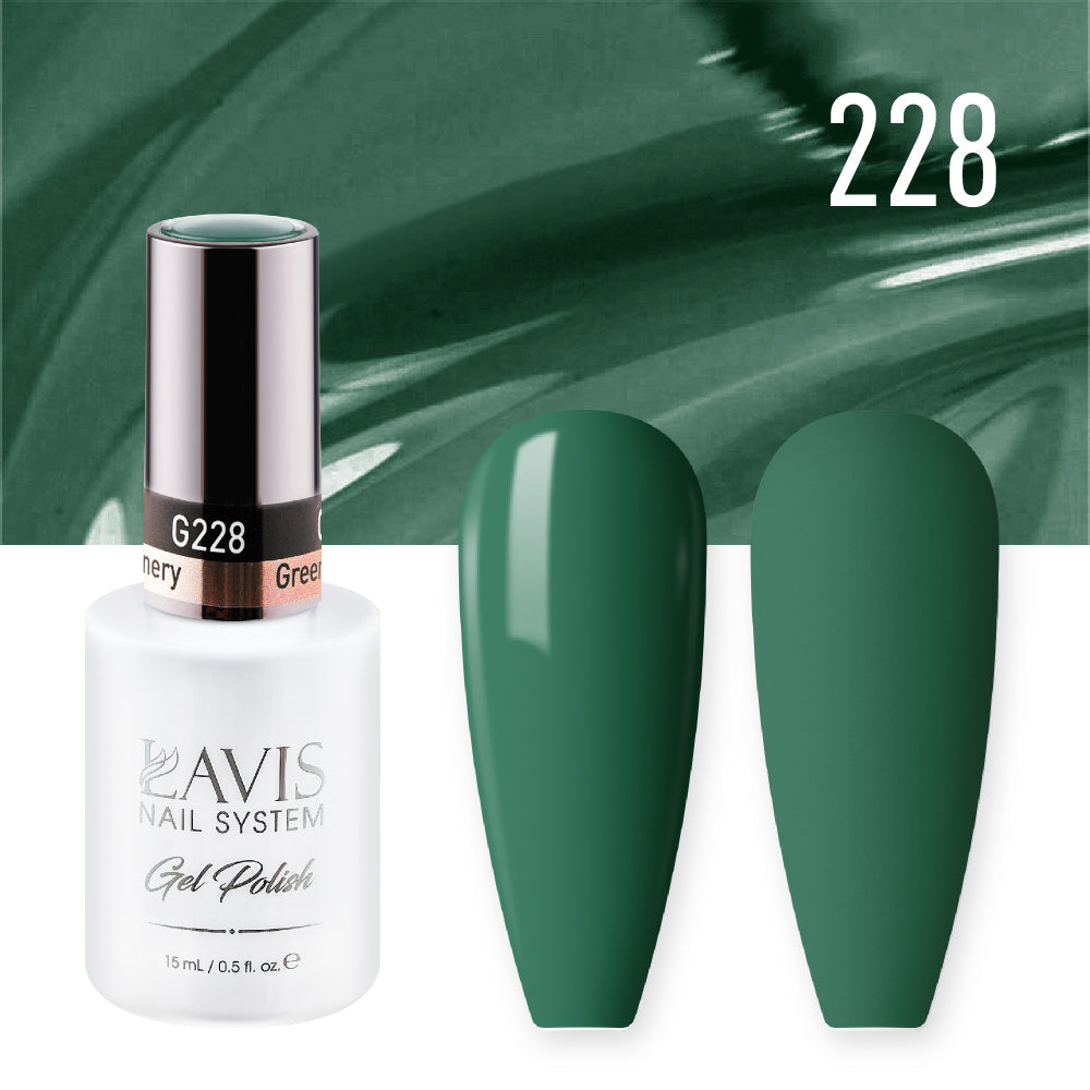 LAVIS 228 Greenery - Gel Polish & Matching Nail Lacquer Duo Set - 0.5oz