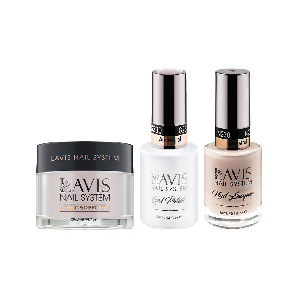 LAVIS 3 in 1 - 230 Ancestral - Acrylic & Dip Powder (1oz), Gel & Lacquer