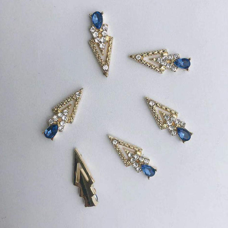 LX2 #200-215 2PCS Rhinestone Double Arrow Nail Charm