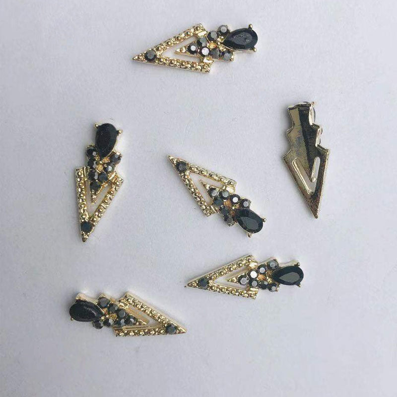 LX2 #200-215 2PCS Rhinestone Double Arrow Nail Charm