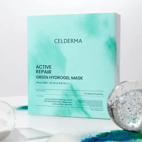 Celderma Active Repair Green Hydrogel Mask 30g x 20ea Anti-Aging K-Beauty