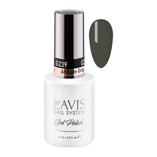 LAVIS 239 Attitude Gray - Gel Polish 0.5oz