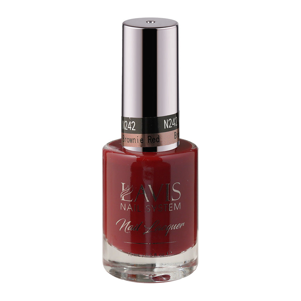 LAVIS 242 Brownie Red - Nail Lacquer 0.5 oz