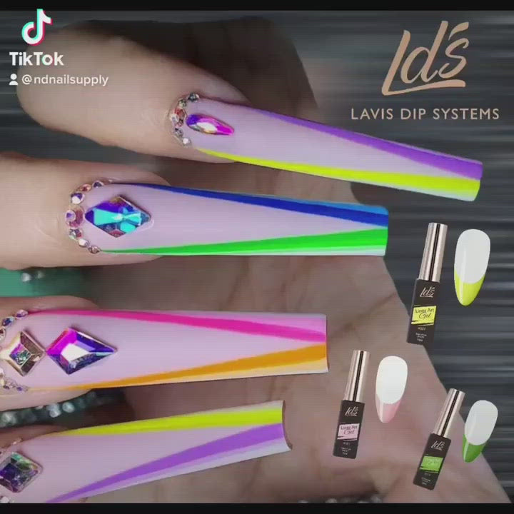 LDS - 07 (ver 2) NeonYellow - Line Art Gel Nails Polish Nail Art