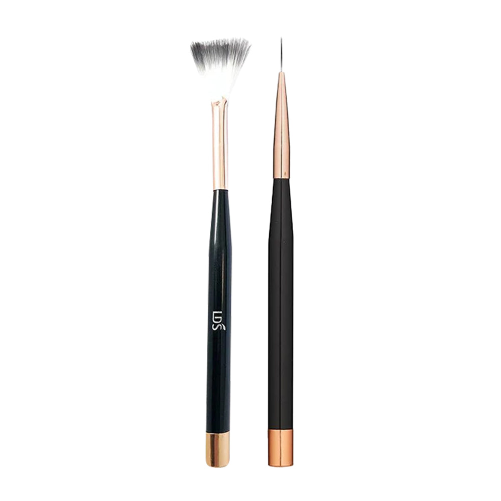  1 LDS Ombre Brush + 1 LDS Liner Brush by LDS sold by DTK Nail Supply