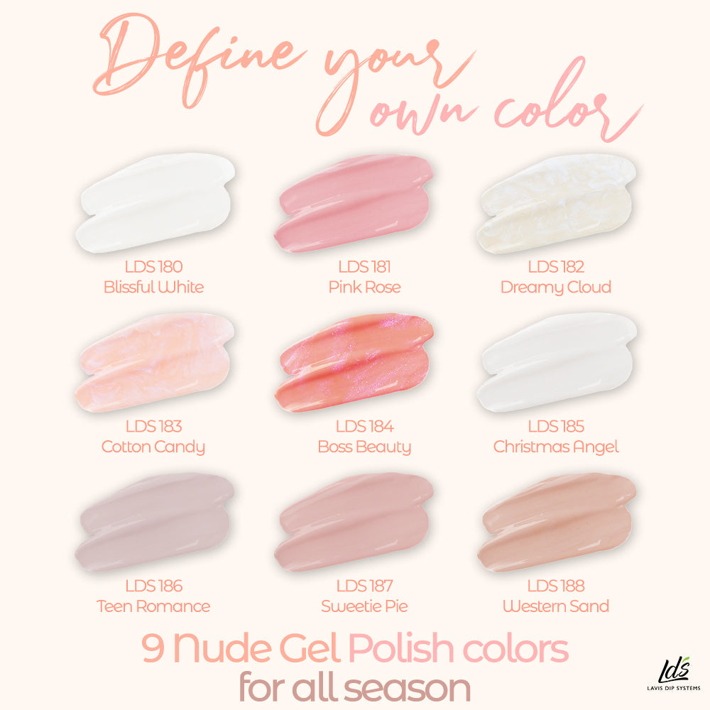 LDS 180 Blissful White - LDS Gel Polish 0.5oz - Cover Nude Collection