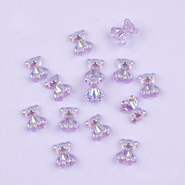 #049-054 2PCS Aurora Bear Nail Charm