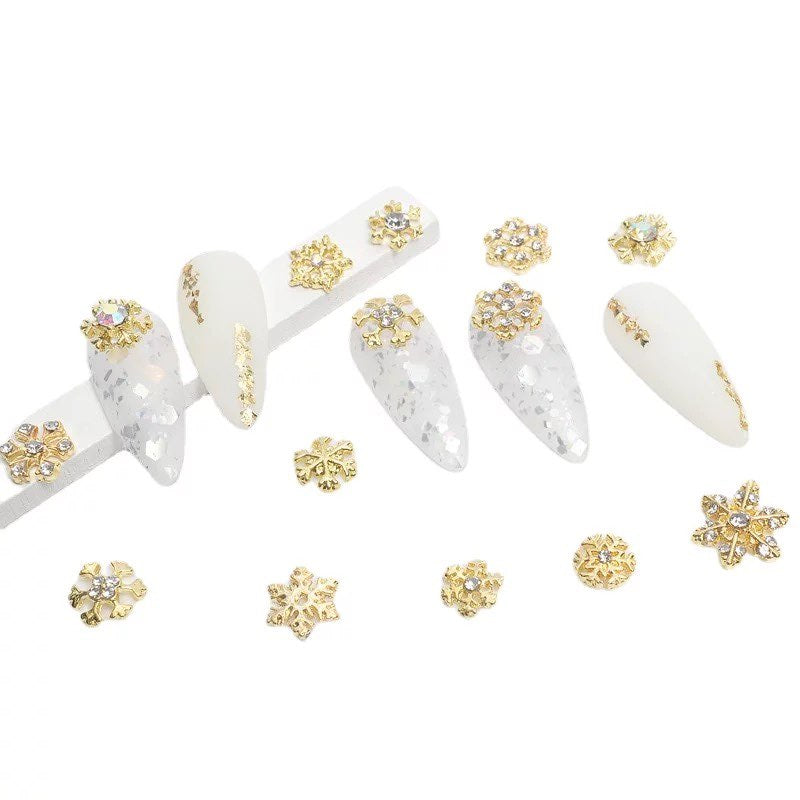  #2A Snowflake Nail Charms - Gold by Nail Charm sold by DTK Nail Supply