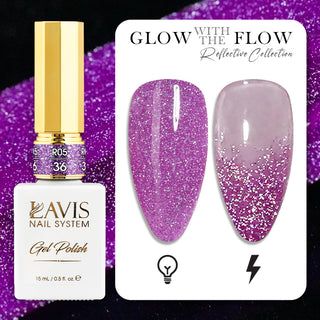 LAVIS Reflective R05 - Set 48 Colors - Gel Polish 0.5 oz