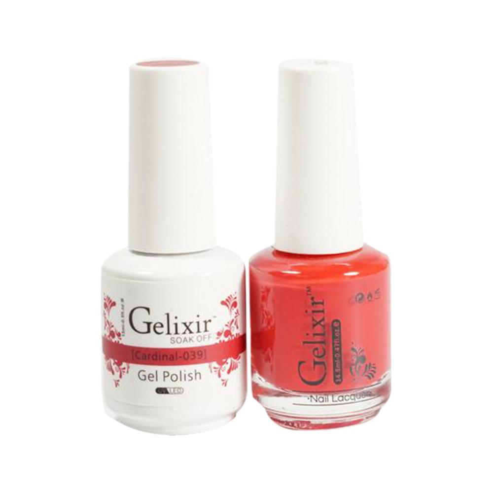  Gelixir Gel Nail Polish Duo - 039 Red Colors - Cardinal by Gelixir sold by DTK Nail Supply