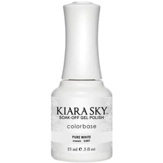 Kiara Sky Gel Polish 401 - White Colors - Pure White