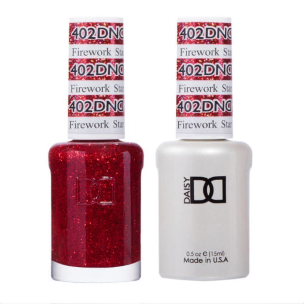 DND Gel Nail Polish Duo - 402 Red Colors - Firework Star