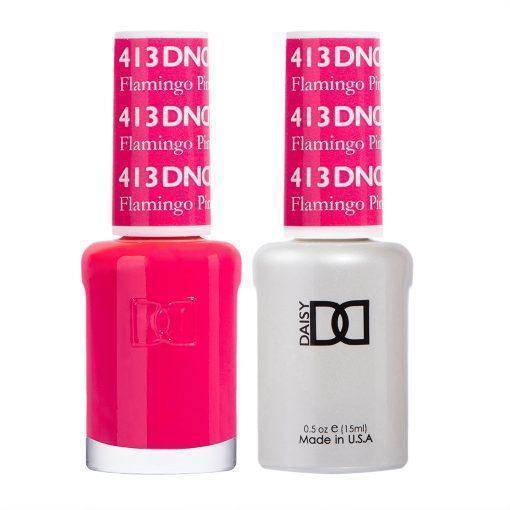 DND Gel Nail Polish Duo - 413 Pink Colors - Flamingo Pink