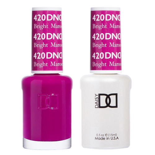 DND Gel Nail Polish Duo - 420 Purple Colors - Bright Maroon