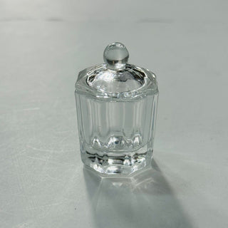 Octagan Crystal Dappen Dish with Lid - Clear (PCS)