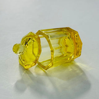 Octagan Crystal Dappen Dish with Lid - Yellow (PCS)